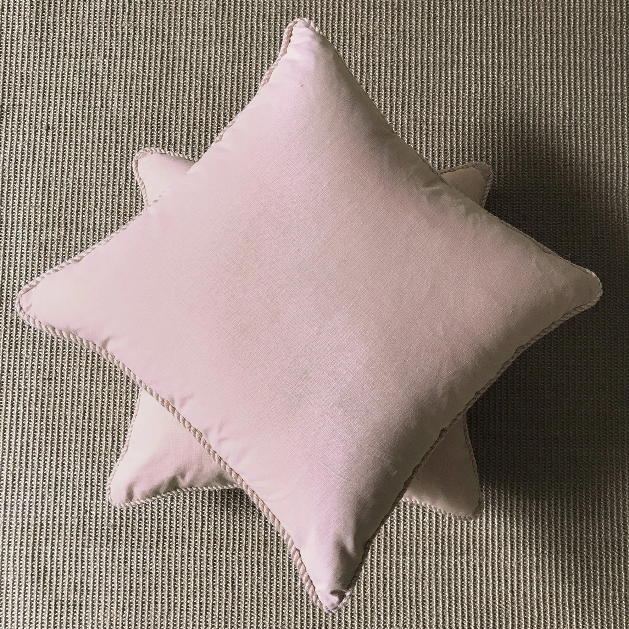 Blush Pink Textured Solid Throw Pillow Cover 18x18