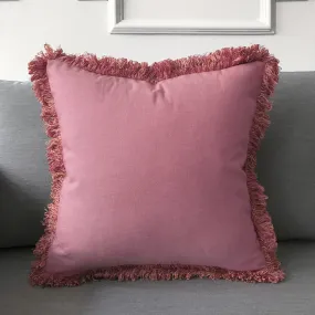 Boho Rose Pink Throw Pillow Cover 18x18