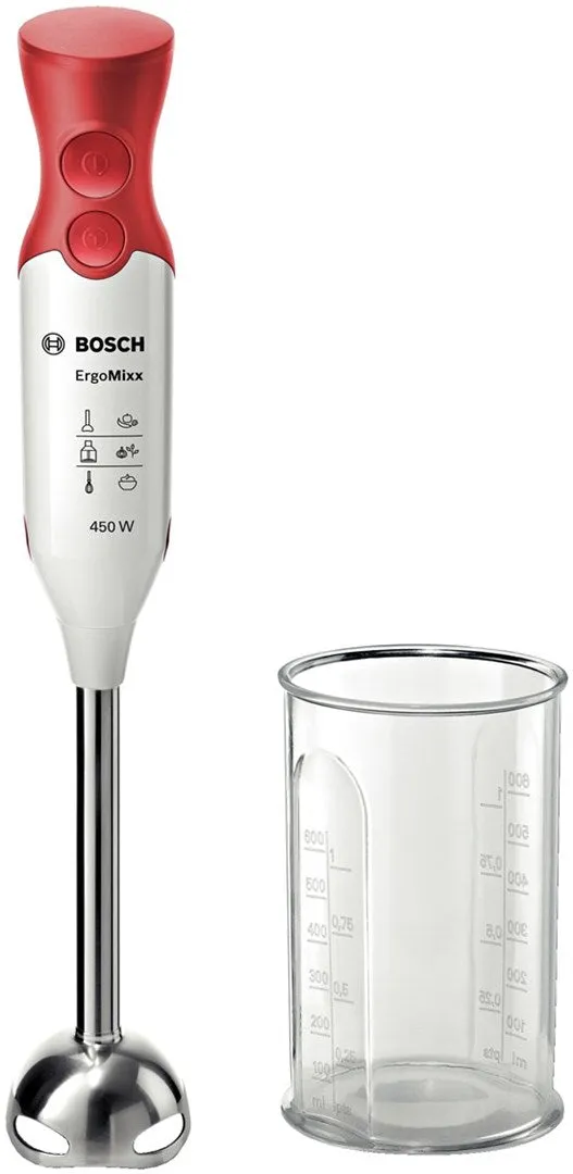 Bosch Msm64110 Blender Immersion Blender 450 W Red, White