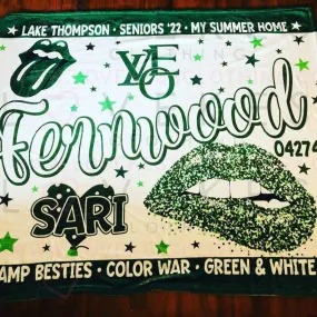 Camp Fernwood Custom Fleece Blanket