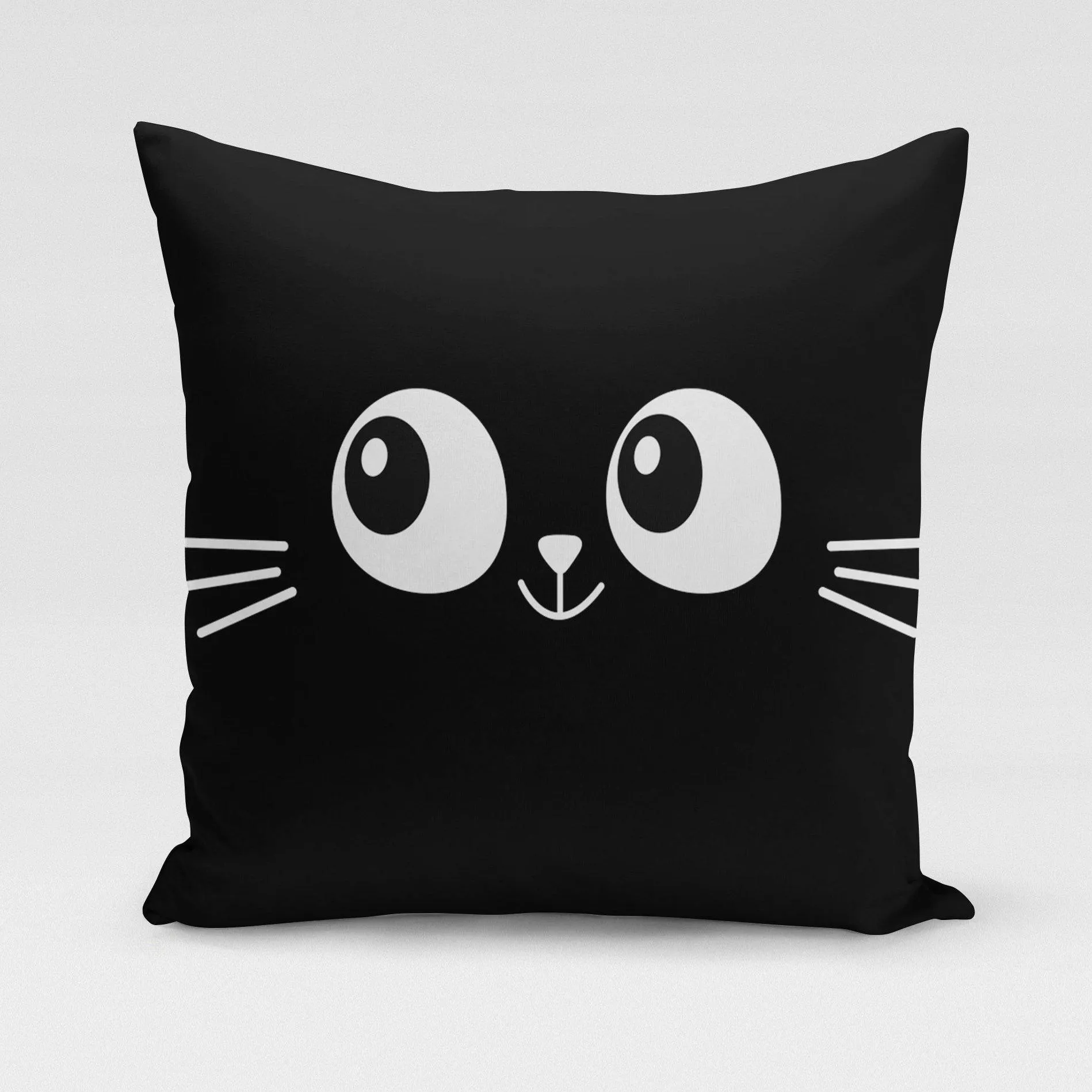 Cat Eyes & Whiskers Pillow Cover