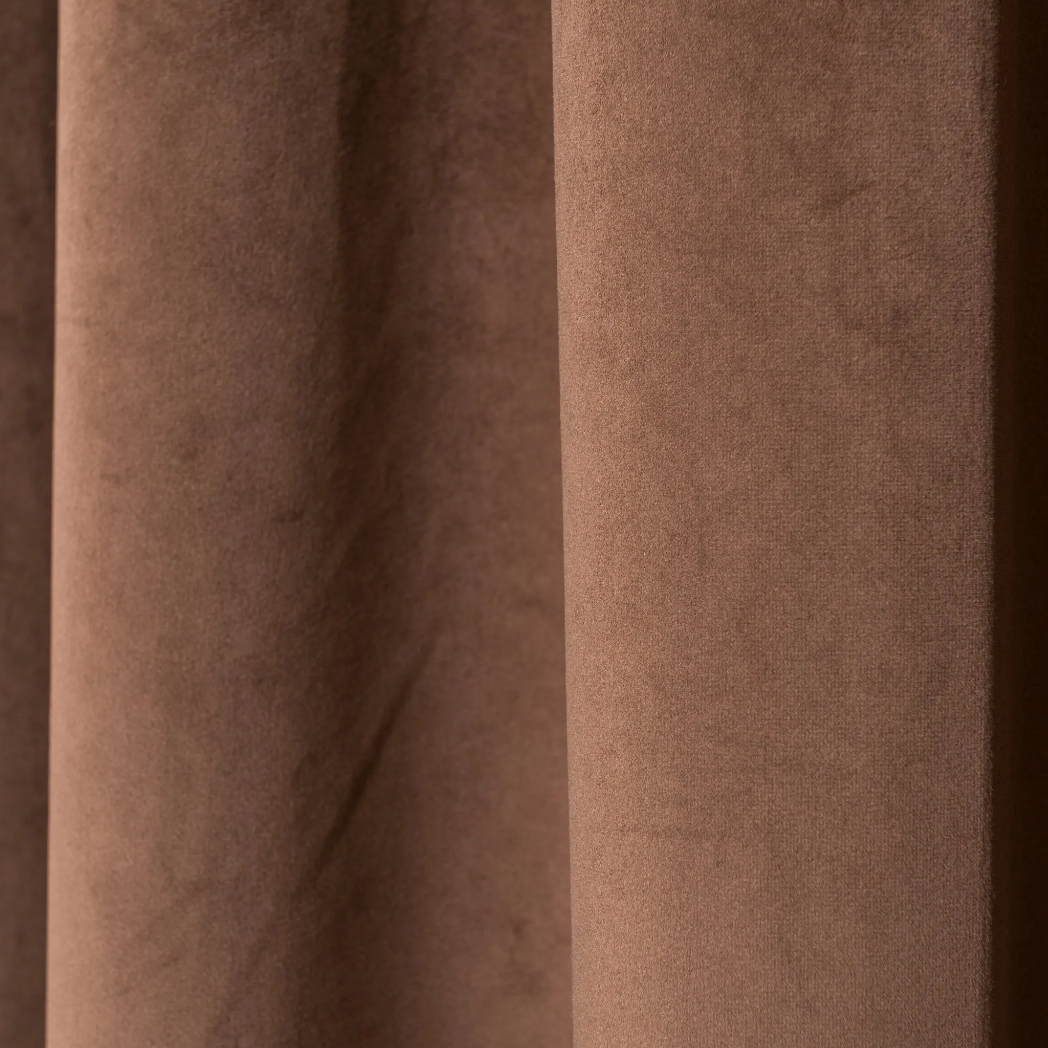 Chocolate Brown Velvet Tab Top Curtain - Custom Length and Width - Other Colors Available