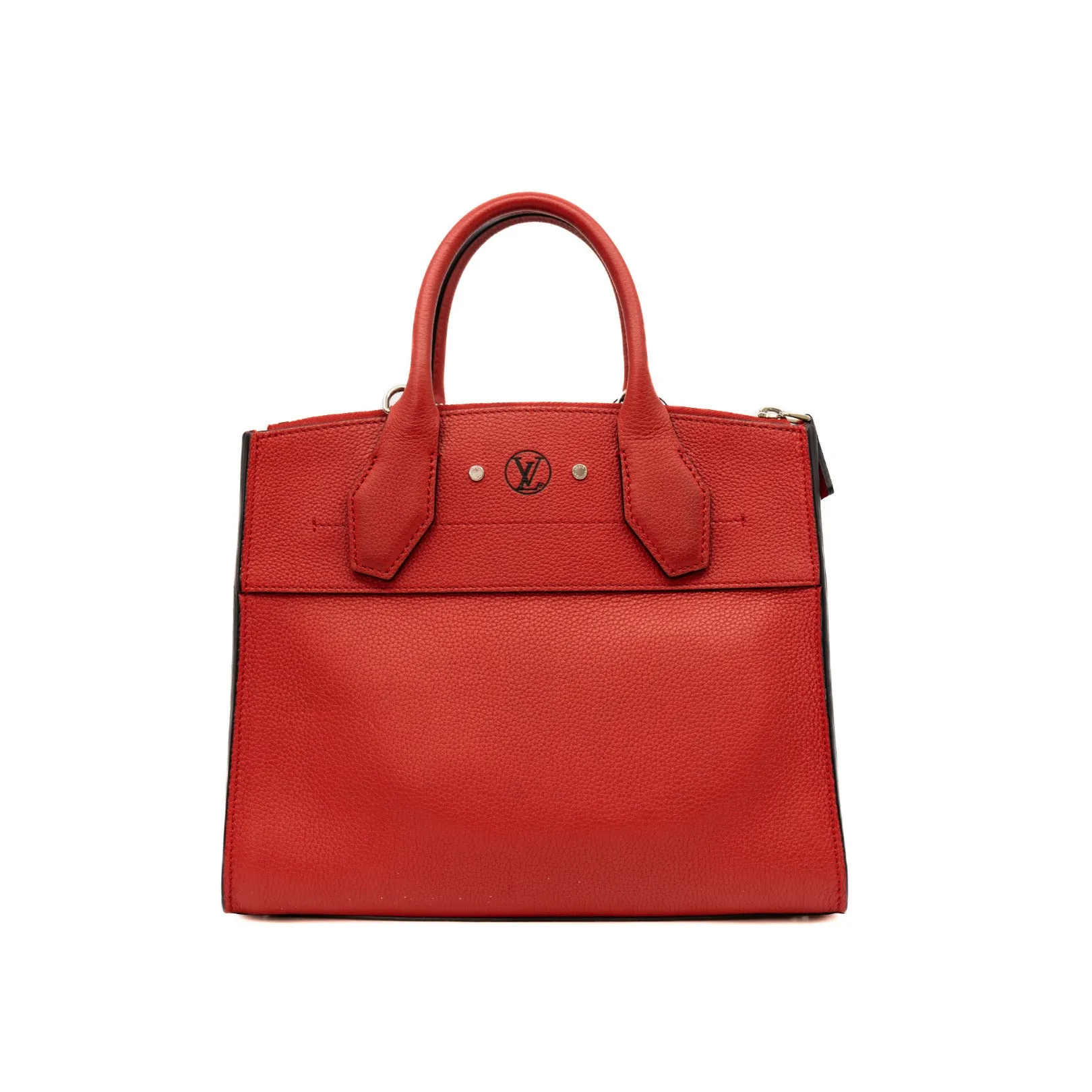 City Steamer PM In Red Calfskin Leather SHW With Strap