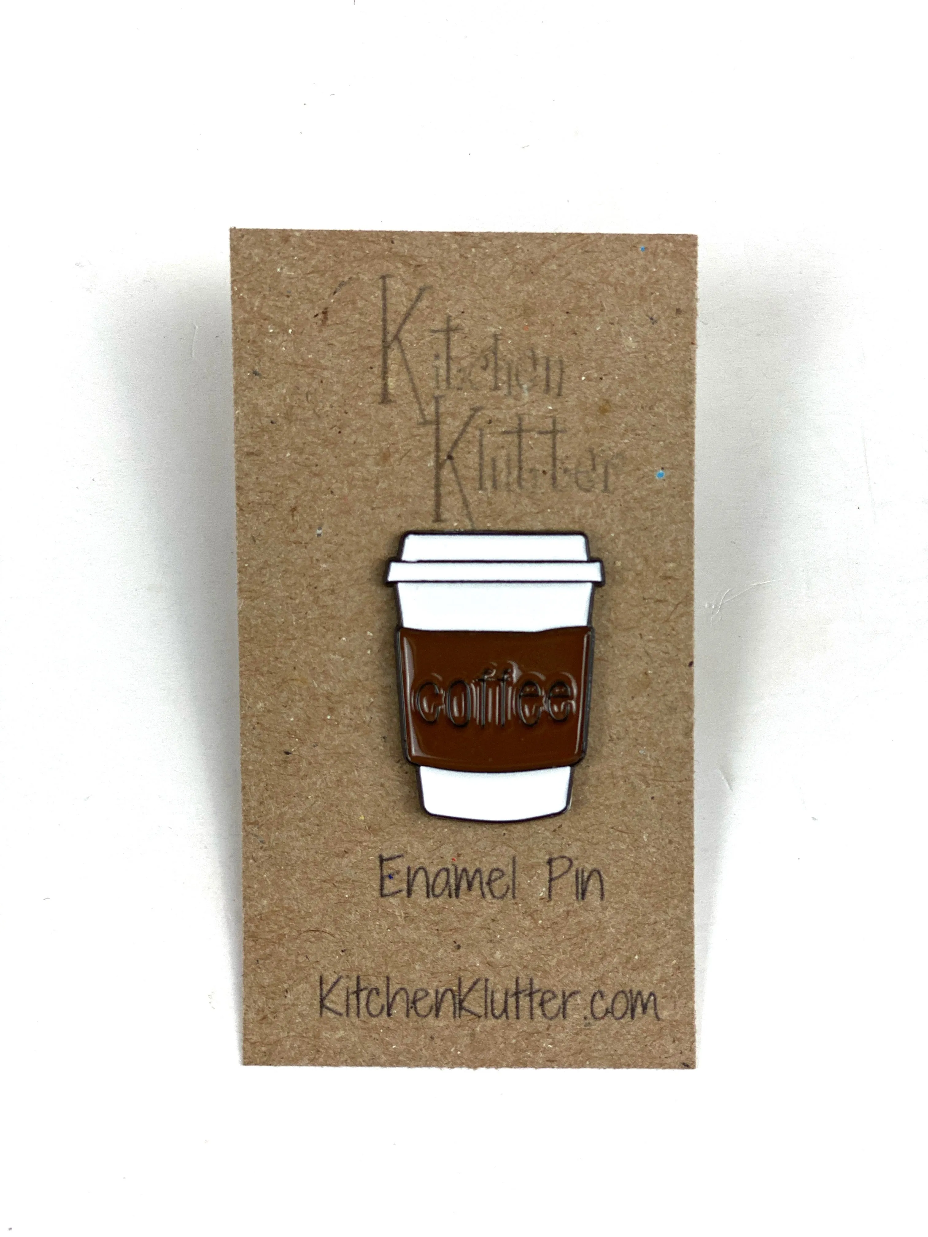 Coffee To Go Cup Enamel Pin, Cup of Coffee Hard Enamel Bag Pin, Collector Pin, Project Bag Coffee Pin, Coffee Cup Pin