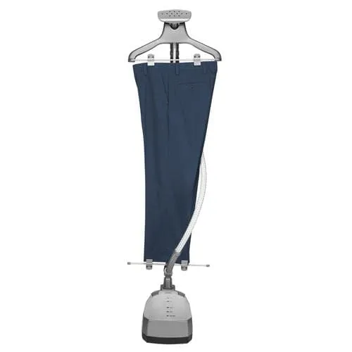 Conair Garment Steamer Upright - Gentle to fabrics from delicate, sheer curtains to upholstery to business suits. Provides 90 minutes of continuous high-velocity steam. It has a 360 degree rotating hanger for fast and easy use - 7782