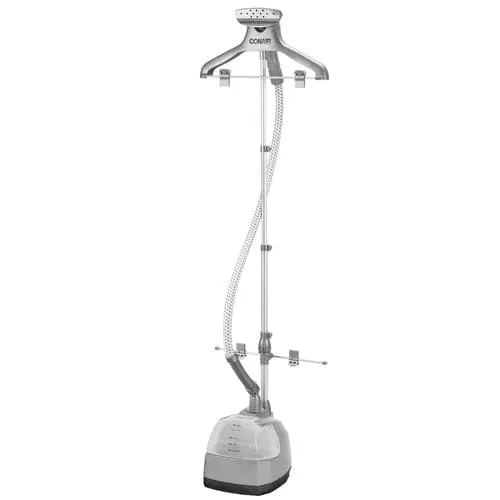 Conair Garment Steamer Upright - Gentle to fabrics from delicate, sheer curtains to upholstery to business suits. Provides 90 minutes of continuous high-velocity steam. It has a 360 degree rotating hanger for fast and easy use - 7782