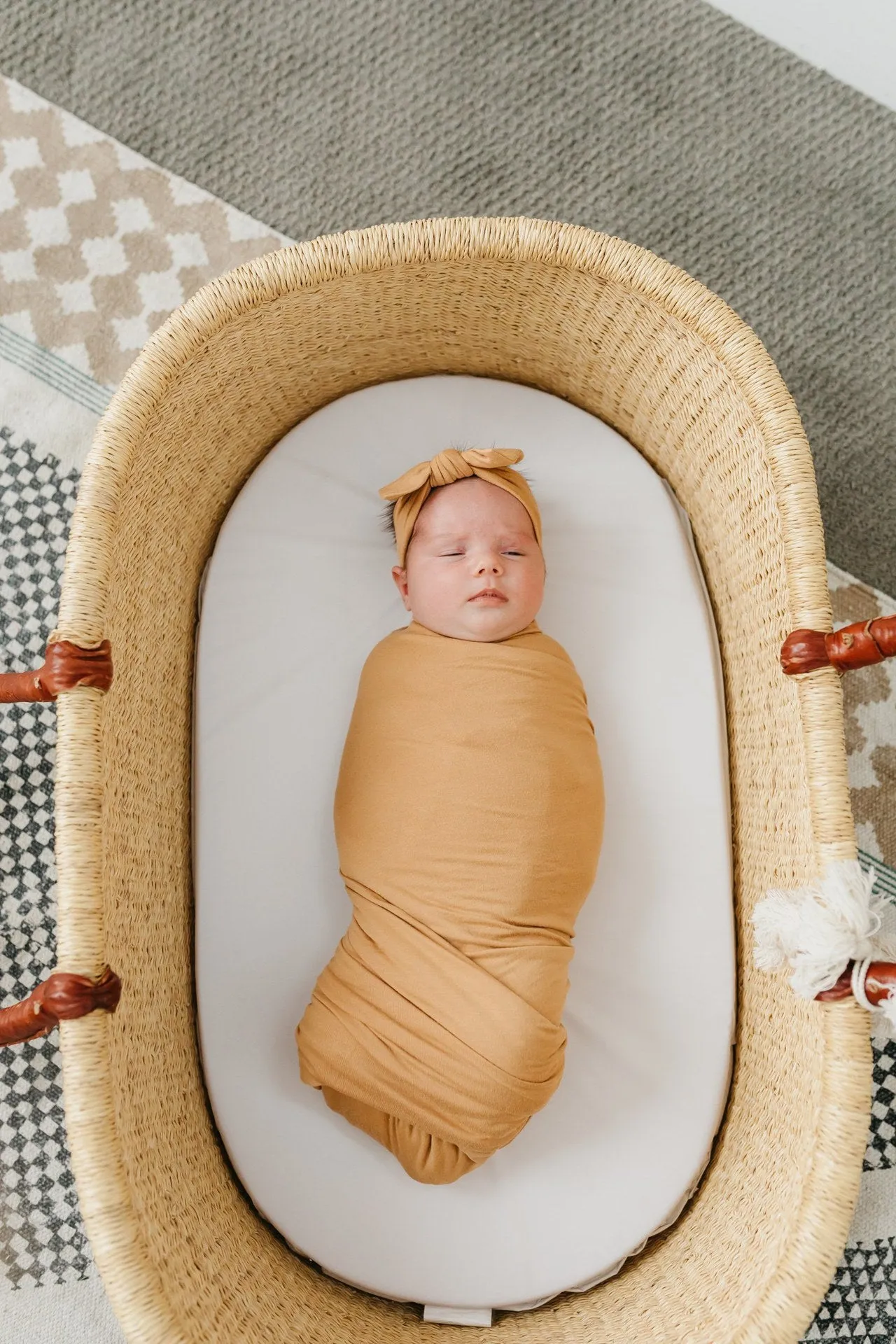 Copper Pearl Dune Knit Swaddle Blanket