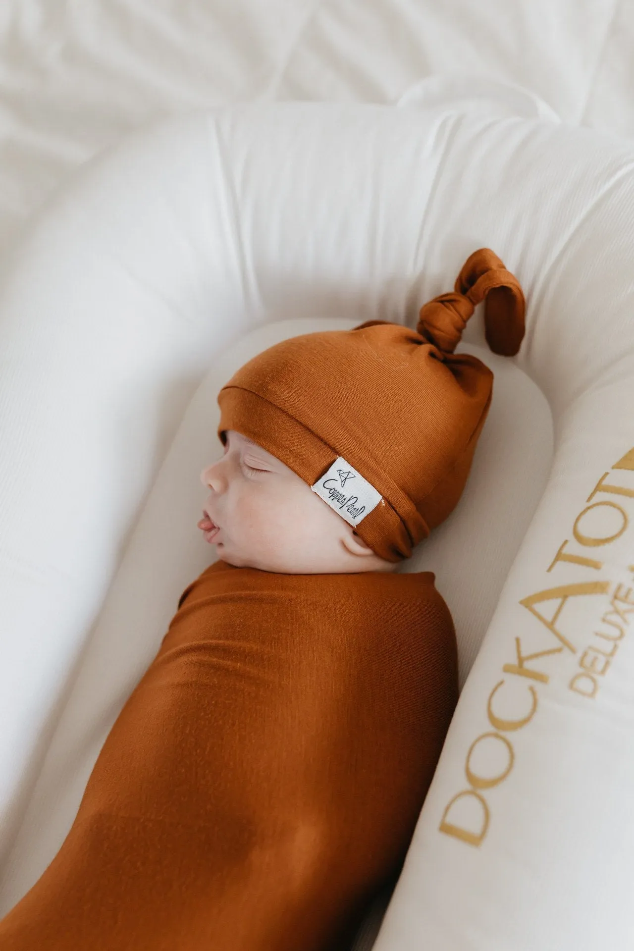 Copper Pearl Powell Knit Swaddle Blanket