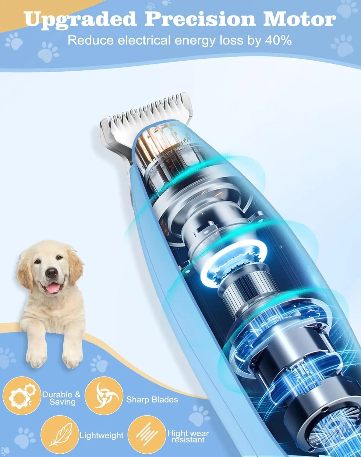 Cordless Dog Grooming Clippers: Upgraded, Low Noise