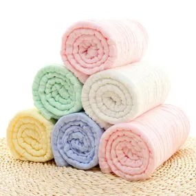 Cotton Bath Towel 6-layer Gauze Super Soft Absorbent Face Towel Washcloth Squares Hand Wipe Bathing Feeding Kids Handkerchief