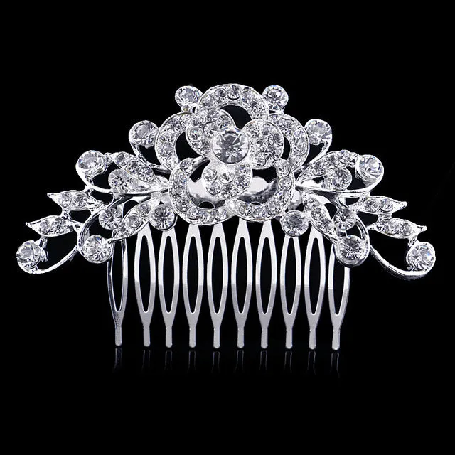 Crystal Bridal Hair Comb Wedding Hair Accessories  Rhinestone Party Accessories