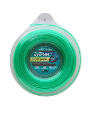 Cyclone .080-Inch-by-200-Foot Spool Commercial Grade 6-Blade 1/2-Pound Grass Trimmer Line, Green CY080D1/2-12