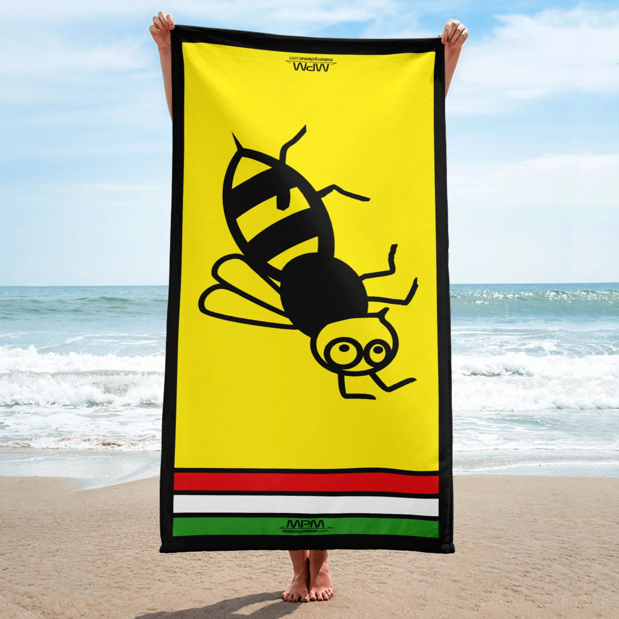 Designed Beach Towel Inspired by Vespa Motorcycle Model - MM9215