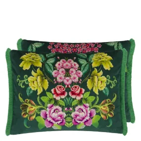 Designers Guild Eleonora Velours Viridian Decorative Pillow