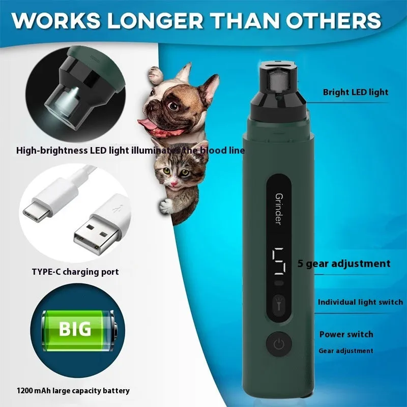 Dog Nail Grinder Electric Pet Nail Trimmers