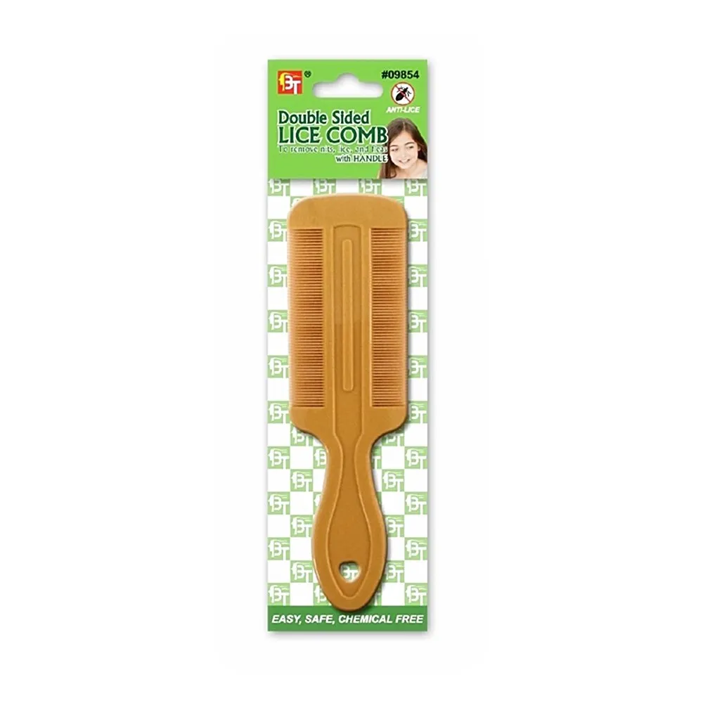 DOUBLE SIDED LICE COMB WITH HANDLE