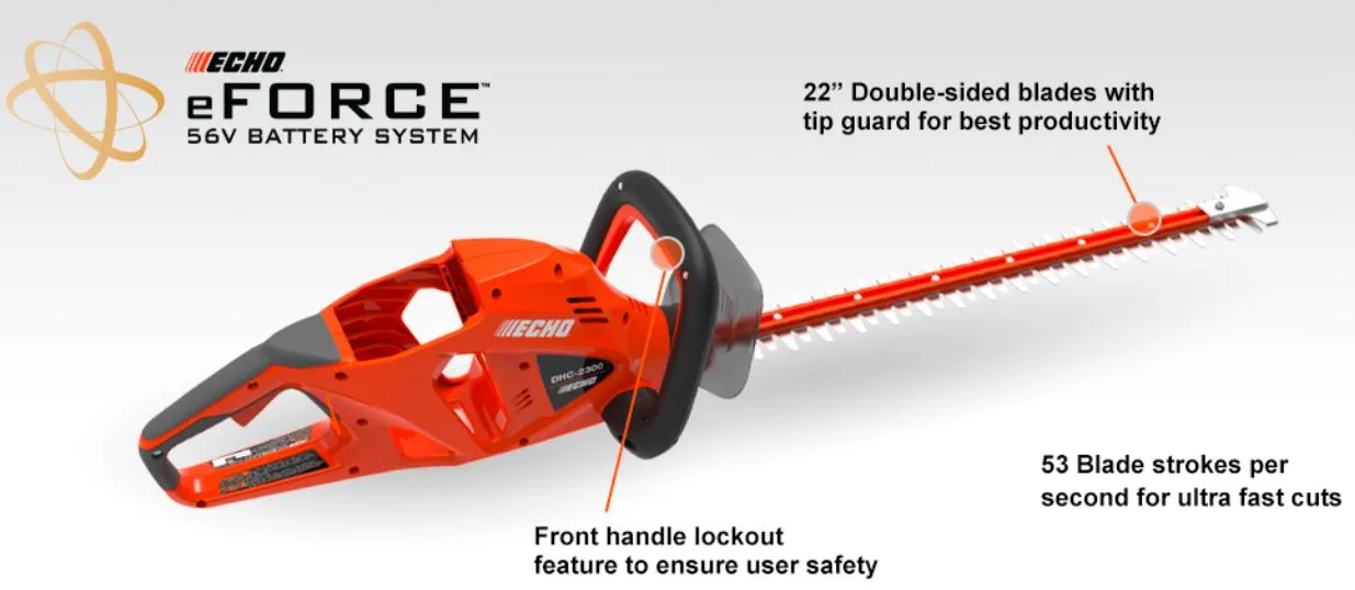 ECHO DHC-2300C1 56V Cordless 22" Hedge Trimmer