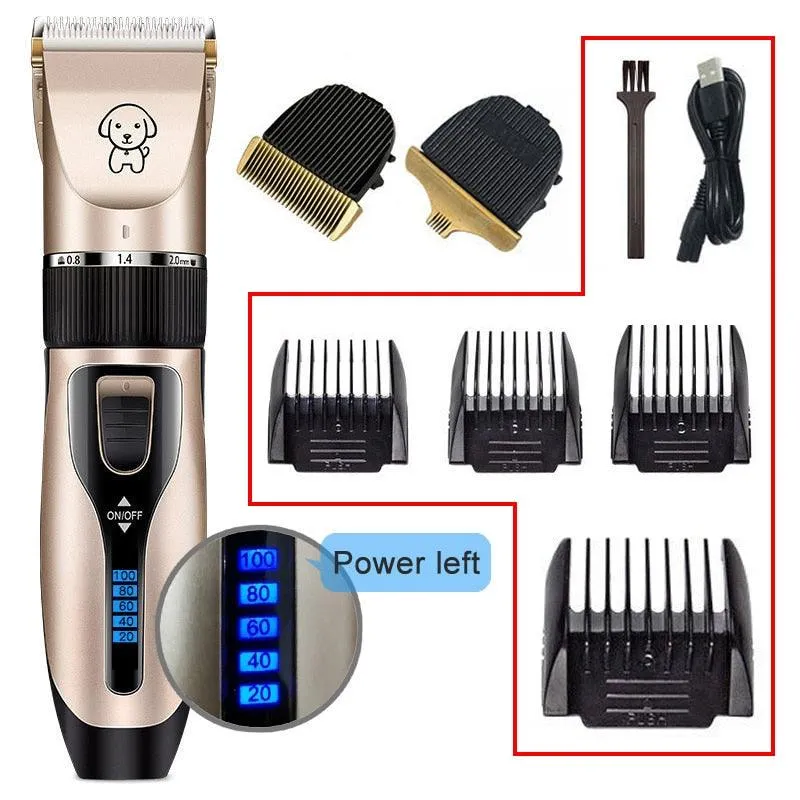 Electric Pet Clipper Dog Hair Clipper For Dogs Reachageable Trimmer Haircut Cat Hair Cutting Remover Machine  Grooming Kit