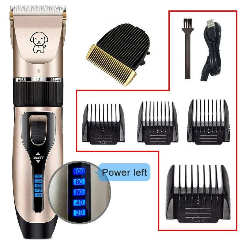 Electric Pet Clipper Dog Hair Clipper For Dogs Reachageable Trimmer Haircut Cat Hair Cutting Remover Machine  Grooming Kit