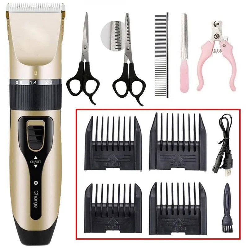 Electric Pet Clipper Dog Hair Clipper For Dogs Reachageable Trimmer Haircut Cat Hair Cutting Remover Machine  Grooming Kit