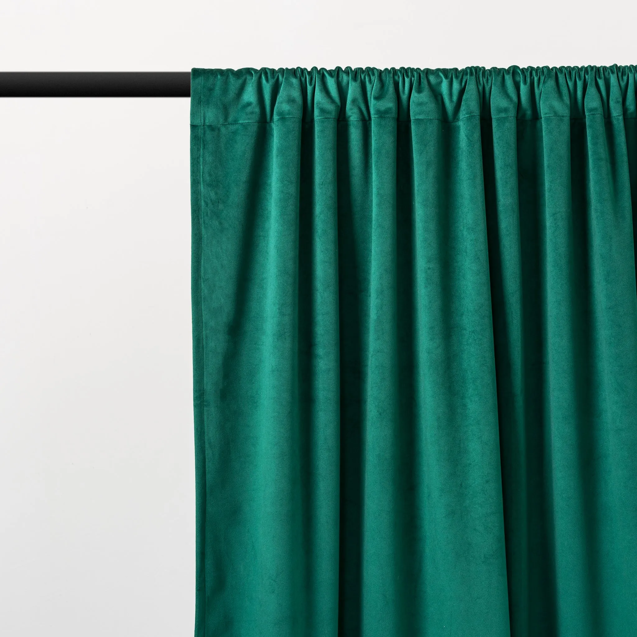 Emerald Green Velvet Rod Pocket Curtain - Custom Sizes and Colors