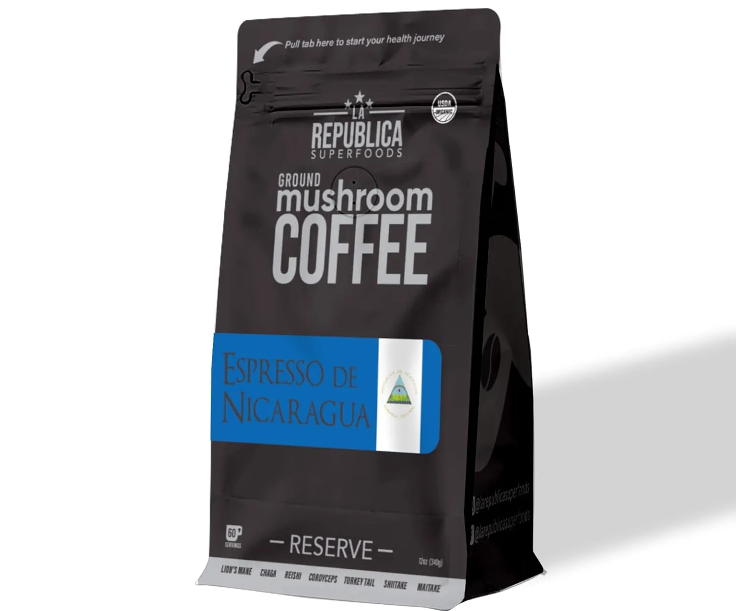 Espresso De Nicaragua Ground RESERVE Mushroom Coffee