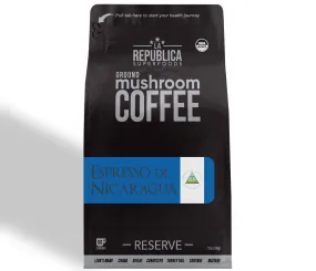 Espresso De Nicaragua Ground RESERVE Mushroom Coffee