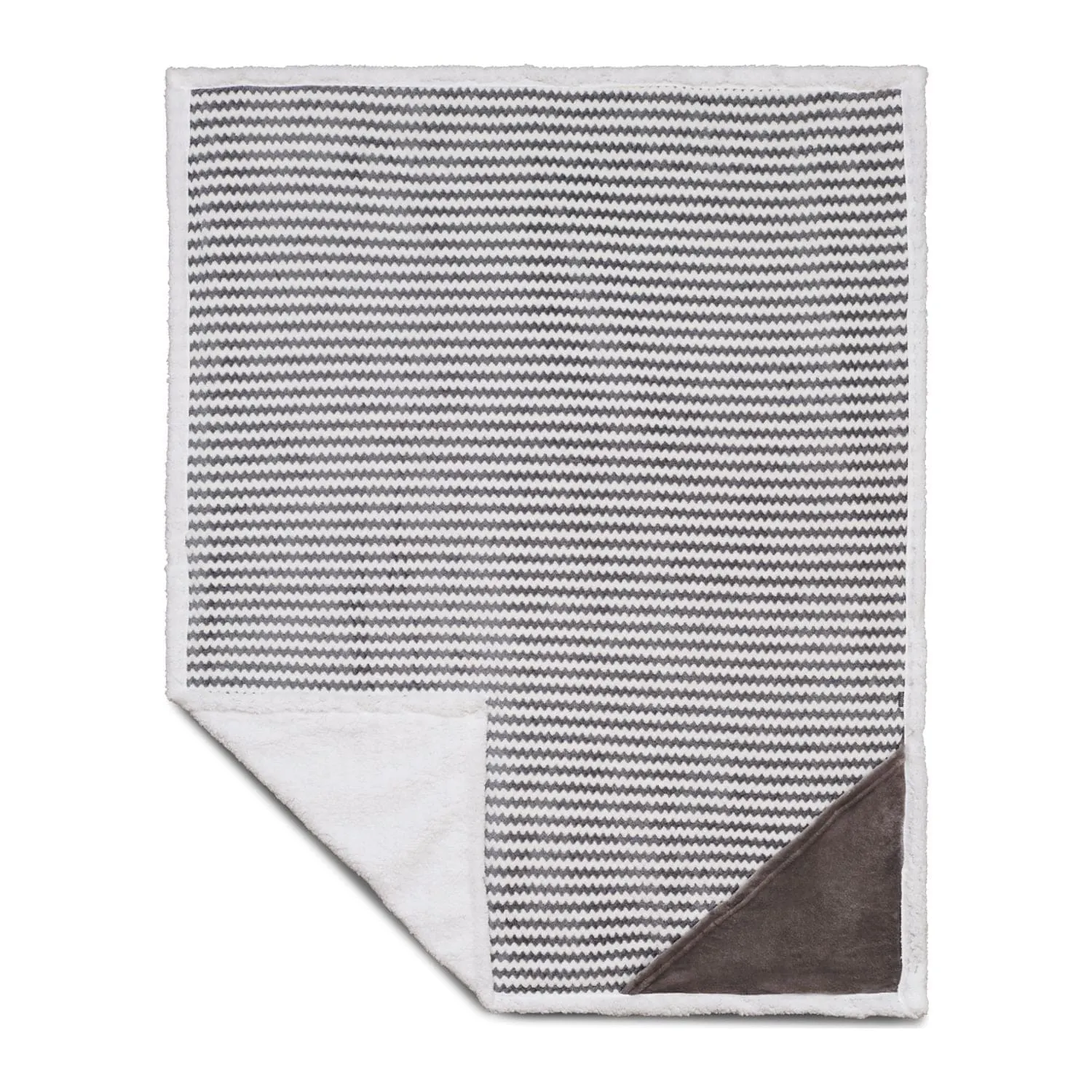 Field & Co. - Chevron Striped Sherpa Blanket