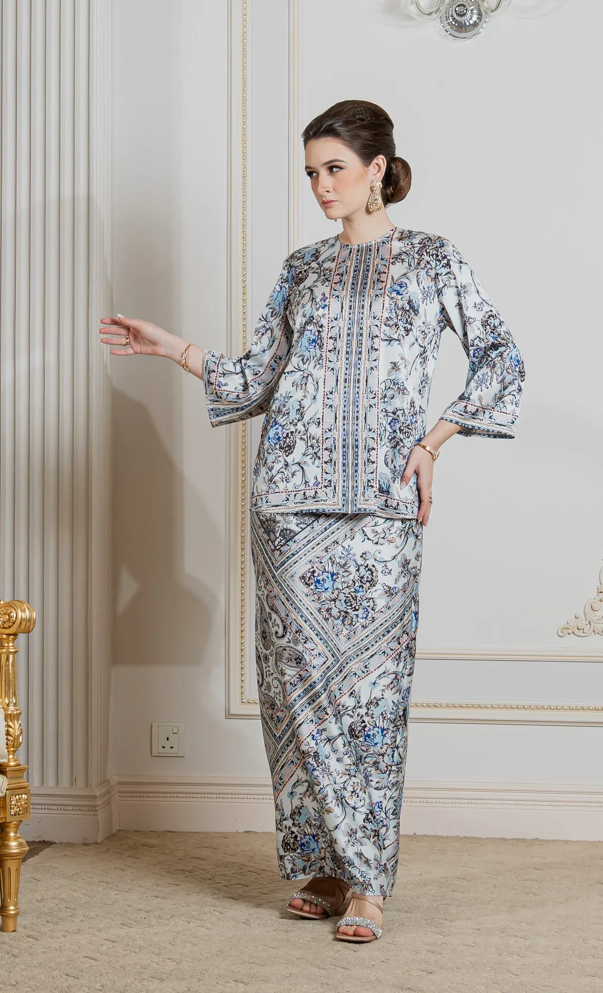 Fiore Kurung Kedah in Celestial Blue