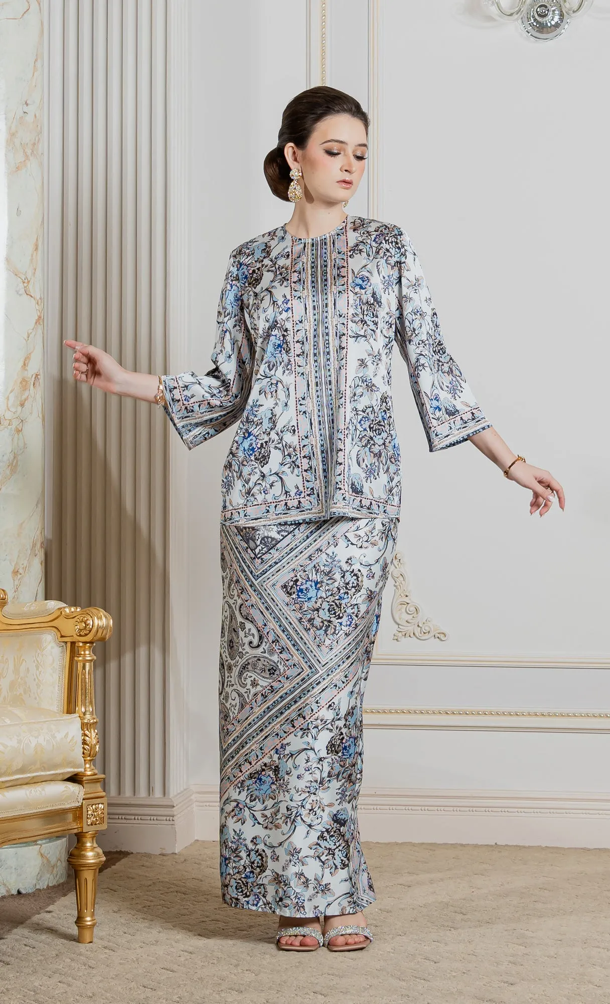 Fiore Kurung Kedah in Celestial Blue