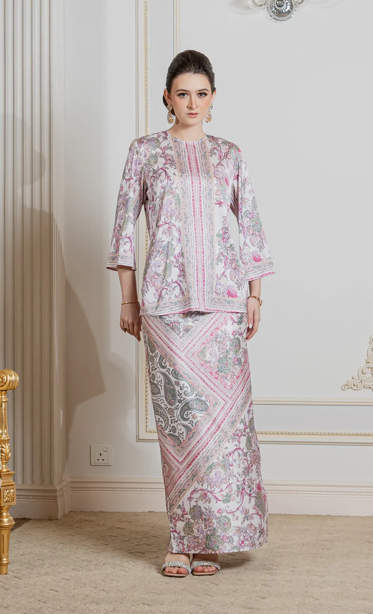 Fiore Kurung Kedah in Orchid Pink