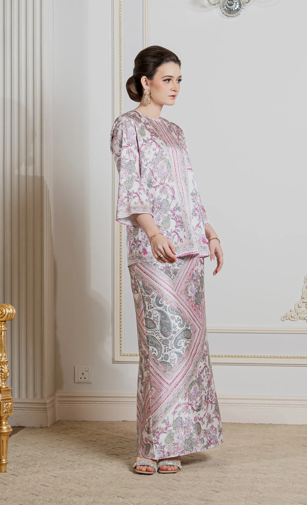 Fiore Kurung Kedah in Orchid Pink