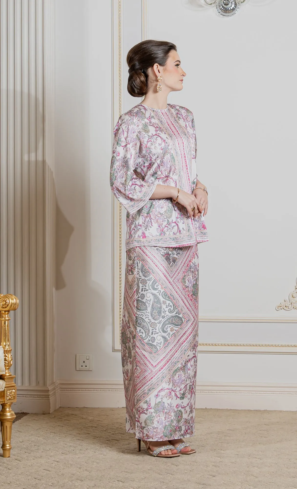 Fiore Kurung Kedah in Orchid Pink