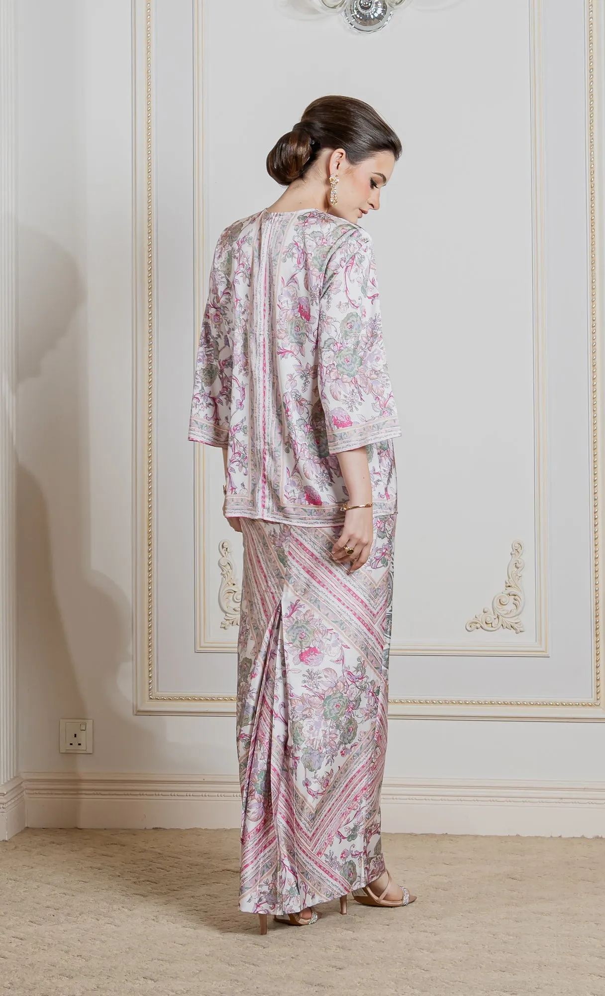 Fiore Kurung Kedah in Orchid Pink