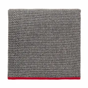 Foligno Cashmere Blanket [Black/Cream/Red]