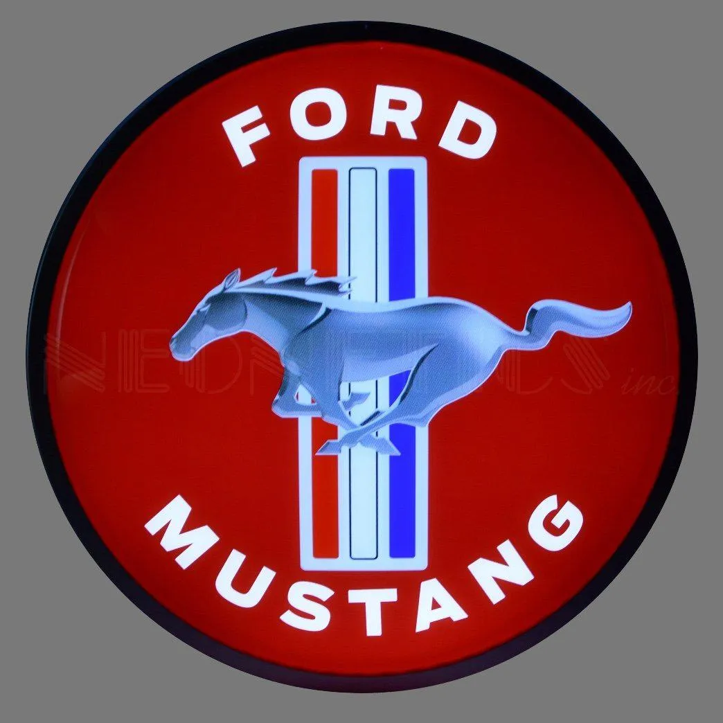 Ford Mustang Backlit LED Sign (15")