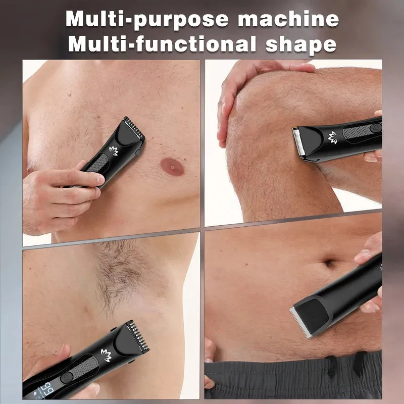 Full Body Hair Trimmer With Base Ceramic Steel Cutter Head Body Shaver