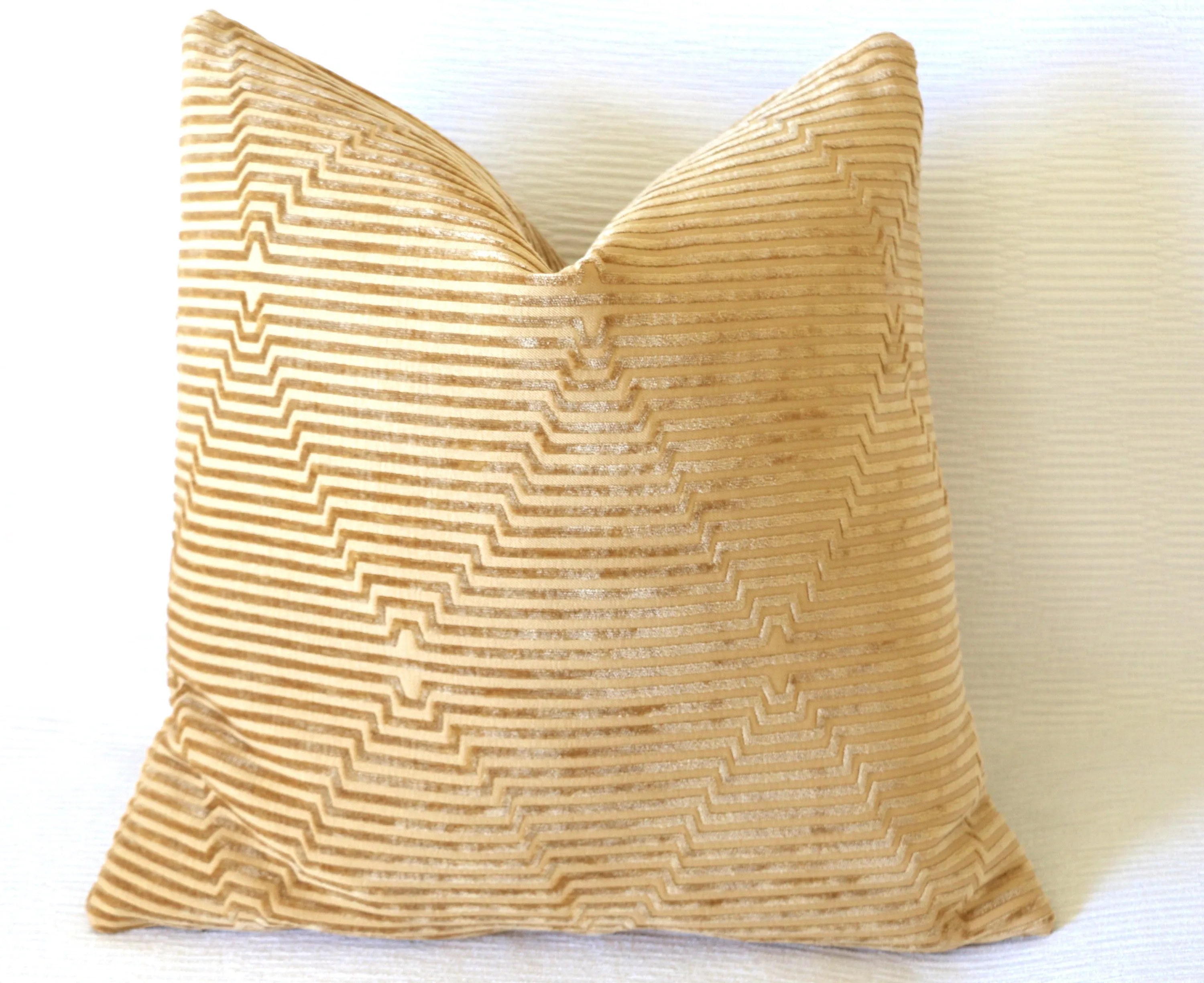 Geometric Gold Velvet pillow cover / Hollywood Regency Decor