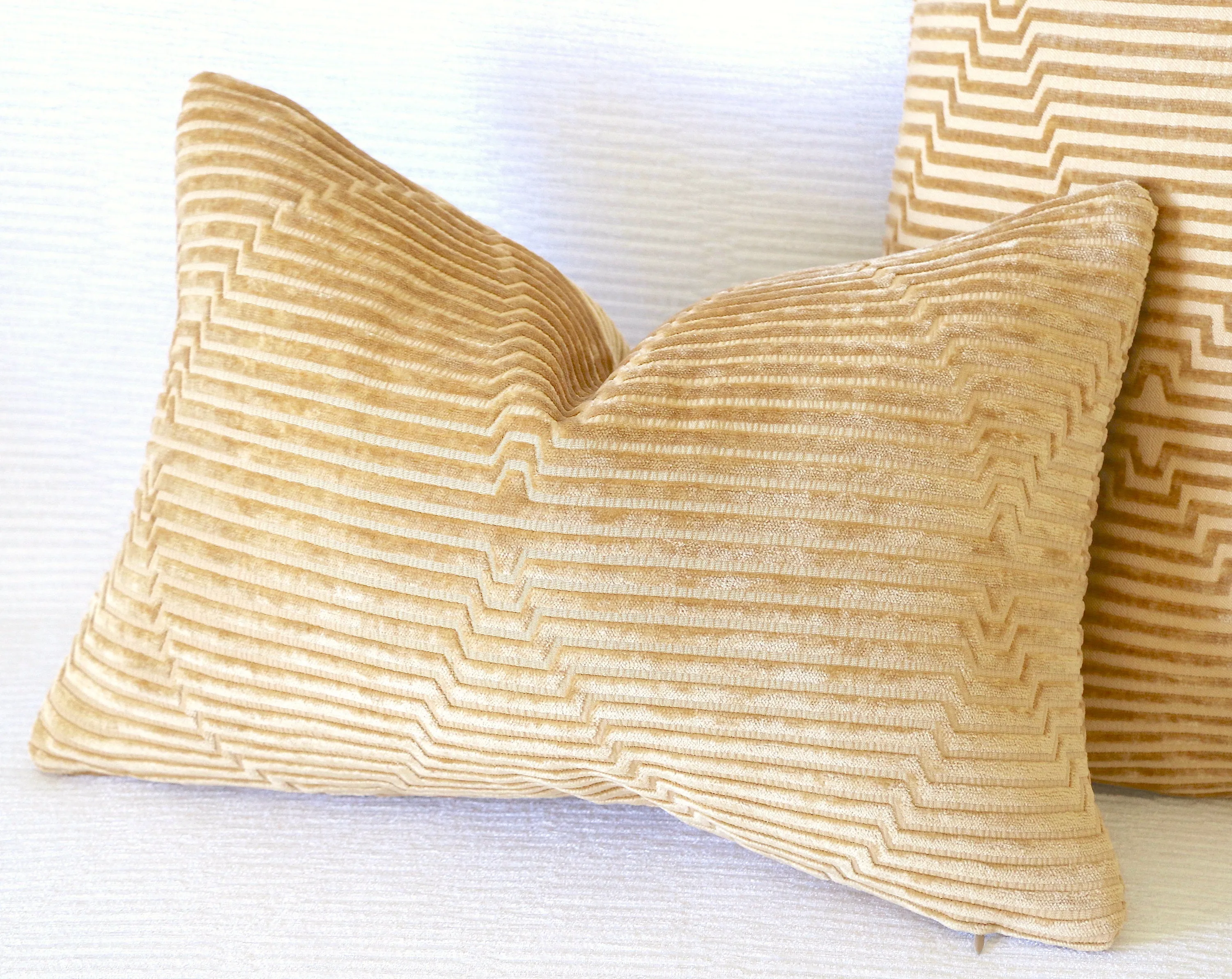 Geometric Gold Velvet pillow cover / Hollywood Regency Decor