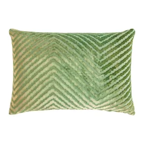 Grass Chevron Velvet Pillows by Kevin O'Brien Studio