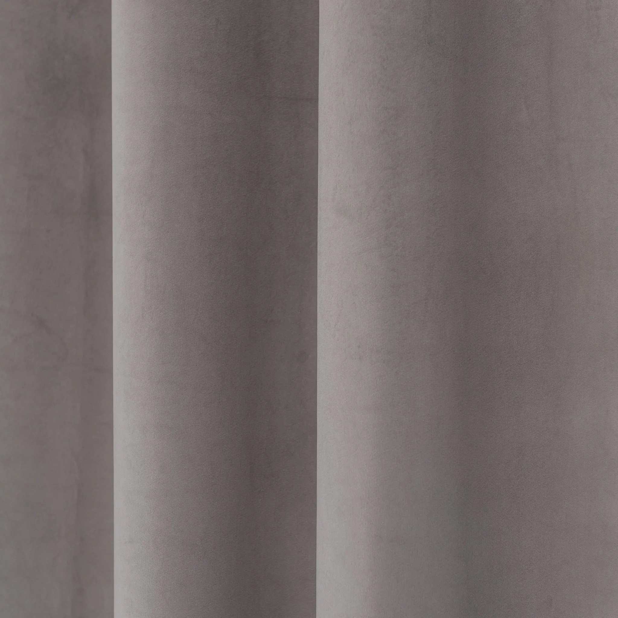 Grey Velvet Grommet Curtain with Blackout Lining - Custom Sizes and Colors