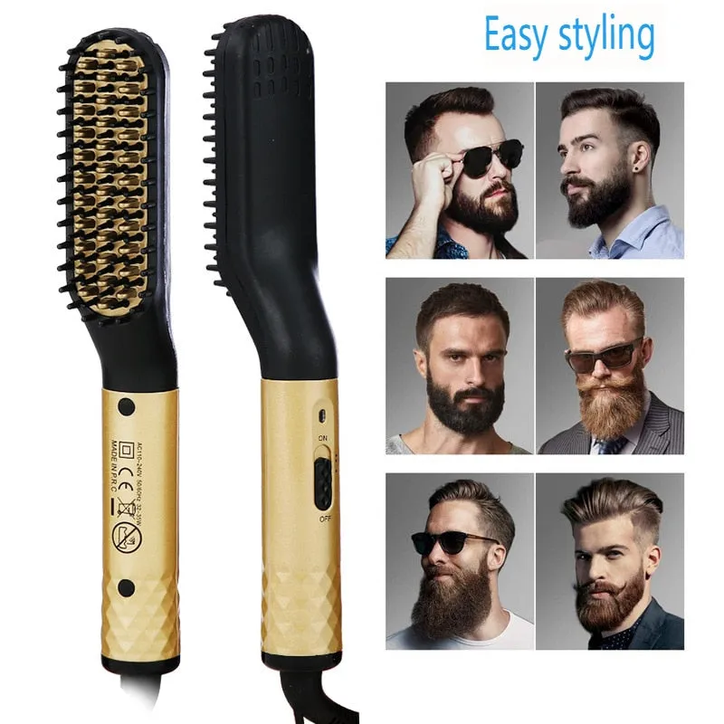 Hair Comb Brush Beard Straightener Multifunctional Hair Straightening Comb Hair Curler Quick Beard Hair Styler Styling Tools