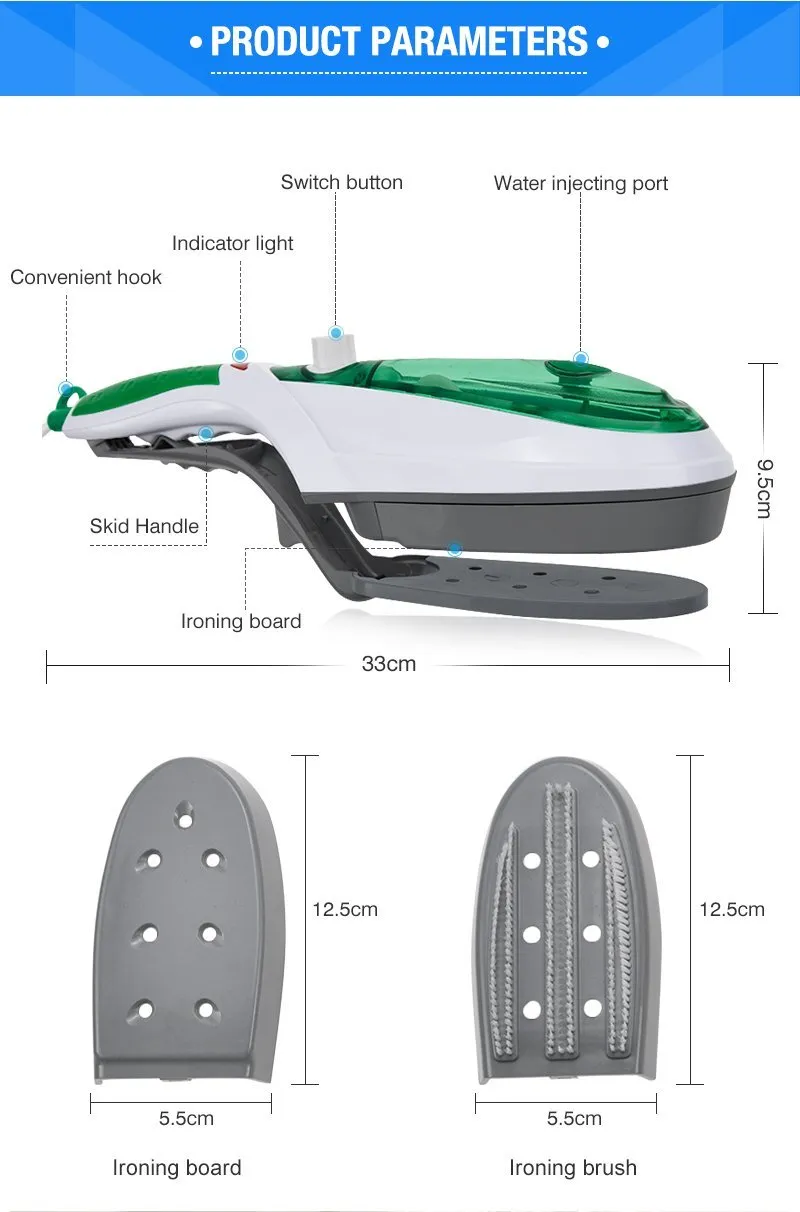 Handheld Steam Ironing Brush