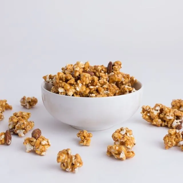 Homegrown Gourmet Popcorn Toffee Almond 7 oz.