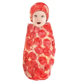 Hudson Baby Plush Food Burrito or Pizza Blanket and Cap, Pepperoni Pizza