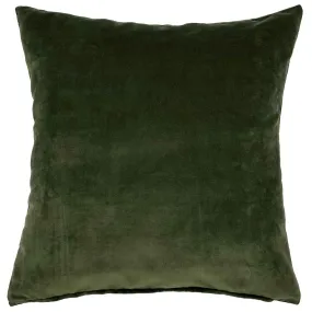 Hunter Green Mid Century Velvet Throw Pillow Cover 16x16