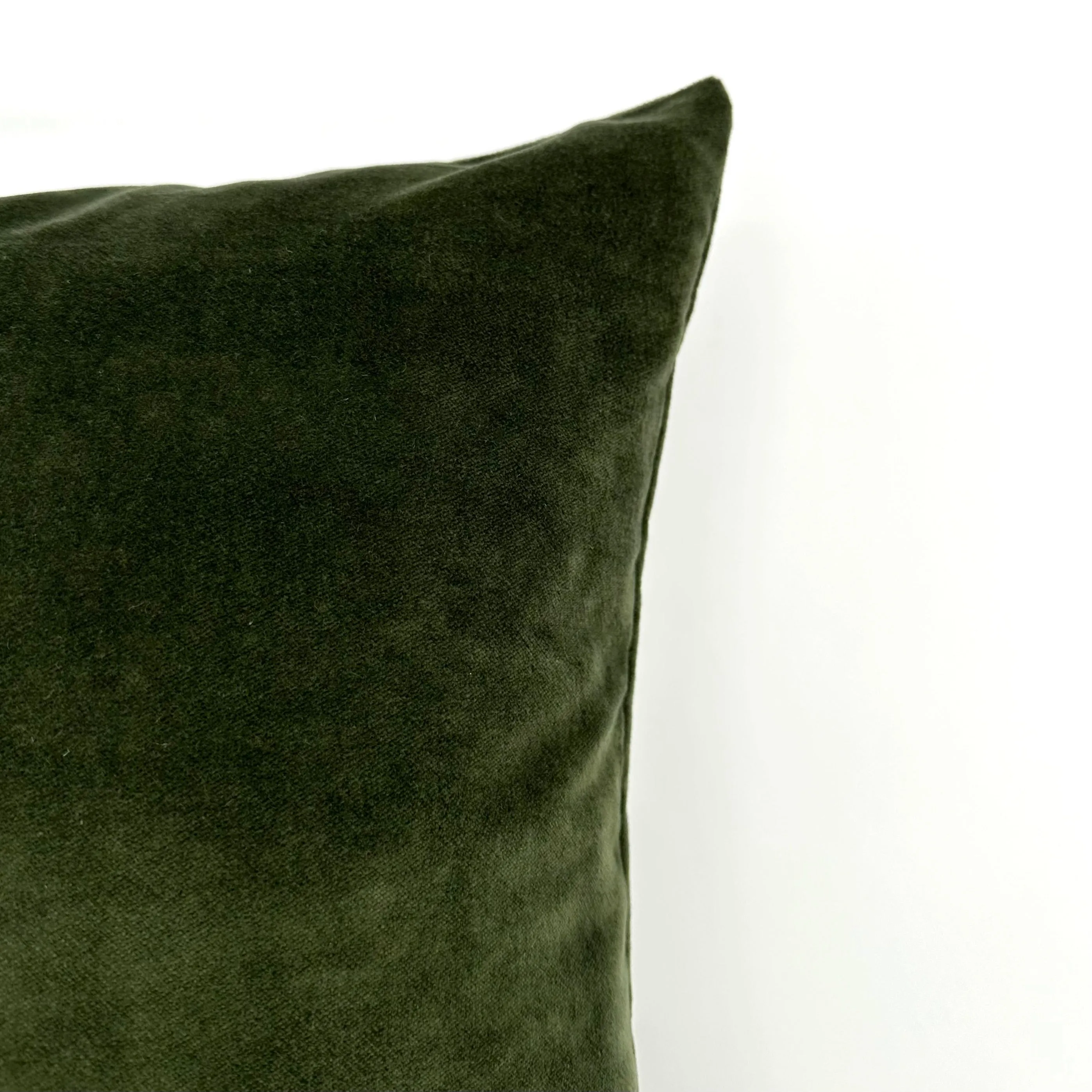 Hunter Green Mid Century Velvet Throw Pillow Cover 16x16