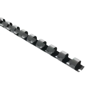 Icon Binding Coil Plastic 12mm Black, Pack of 25