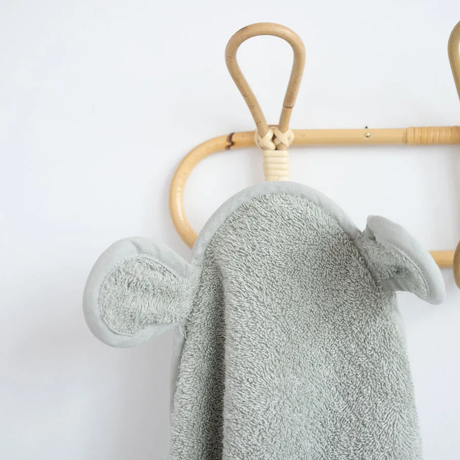 JBØRN Organic Cotton Baby Hooded Towel with Ears | Personalisable