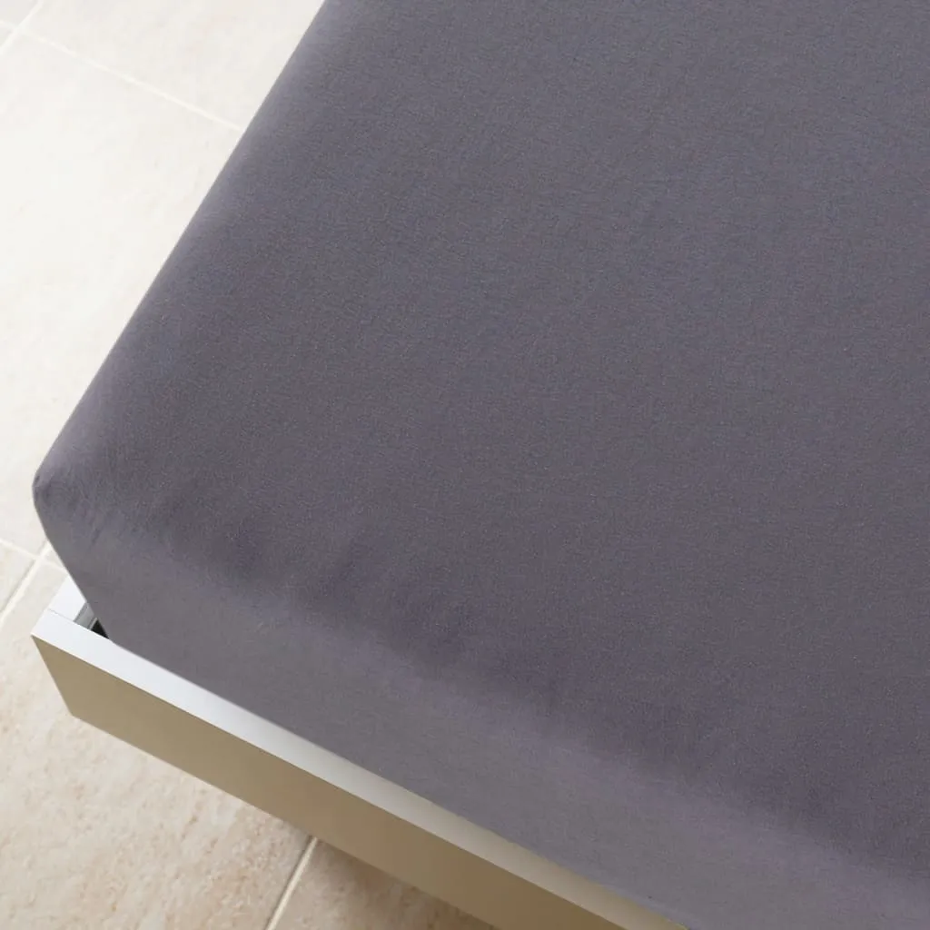 Jersey Fitted Sheets 2 pcs Anthracite 140x200 cm Cotton